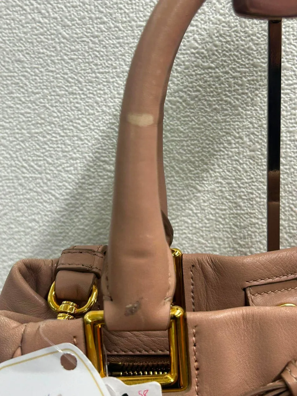 BM-60 1454-3 PRADA TWO-WAY HANDBAG (BEIGE) view 6