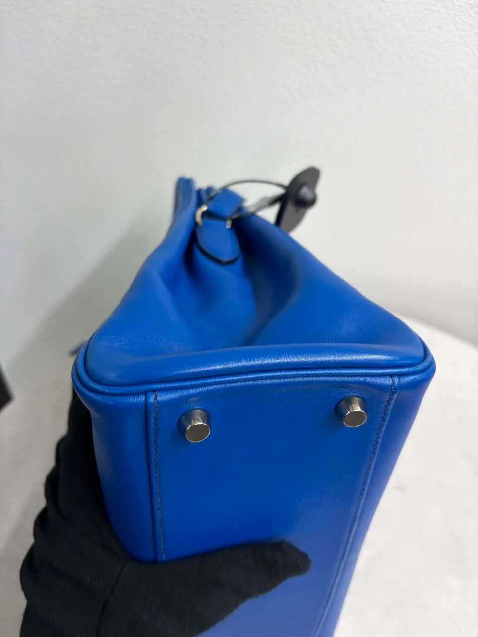 HERMES KELLY SPORTS MM (SWIFT, BLUE, □E STAMP) view 6
