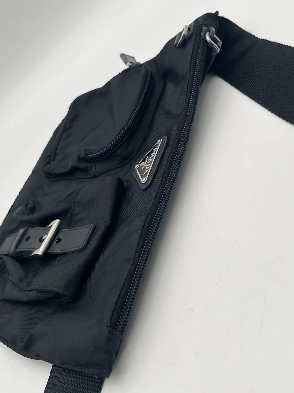 PRADA TESSUTO WAIST BAG (BLACK) view 6