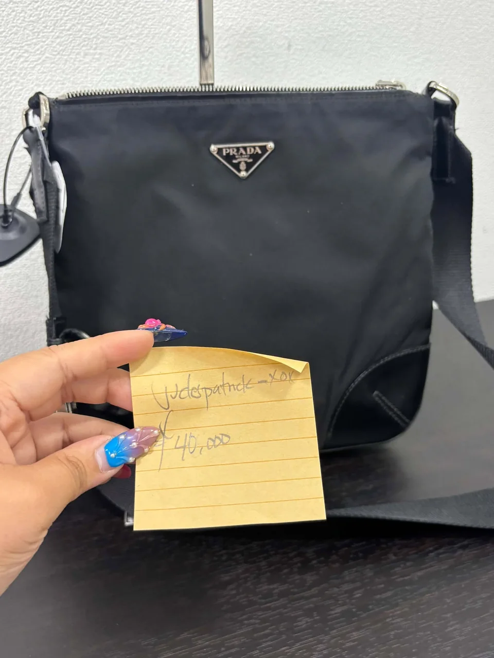 PRADA TESSUTO SHOULDER BAG (BLACK)