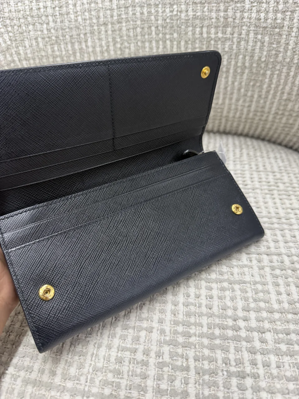 PRADA SAFFIANO LONG WALLET (BLACK) view 8