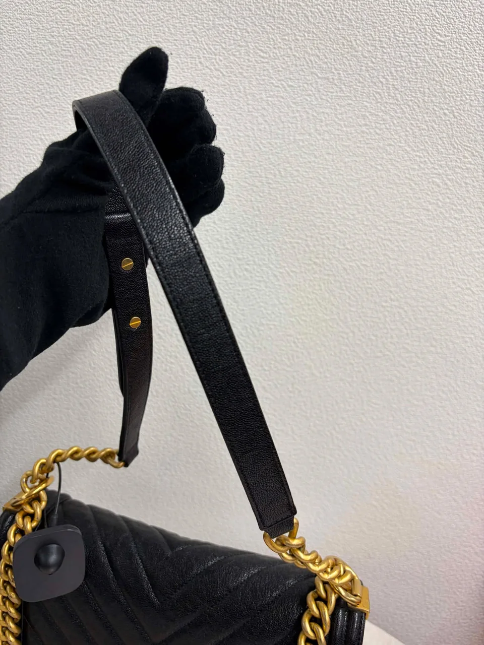 CHANEL CAVIAR SINGLE FLAP LE BOY (26 SERIAL CODE) view 8