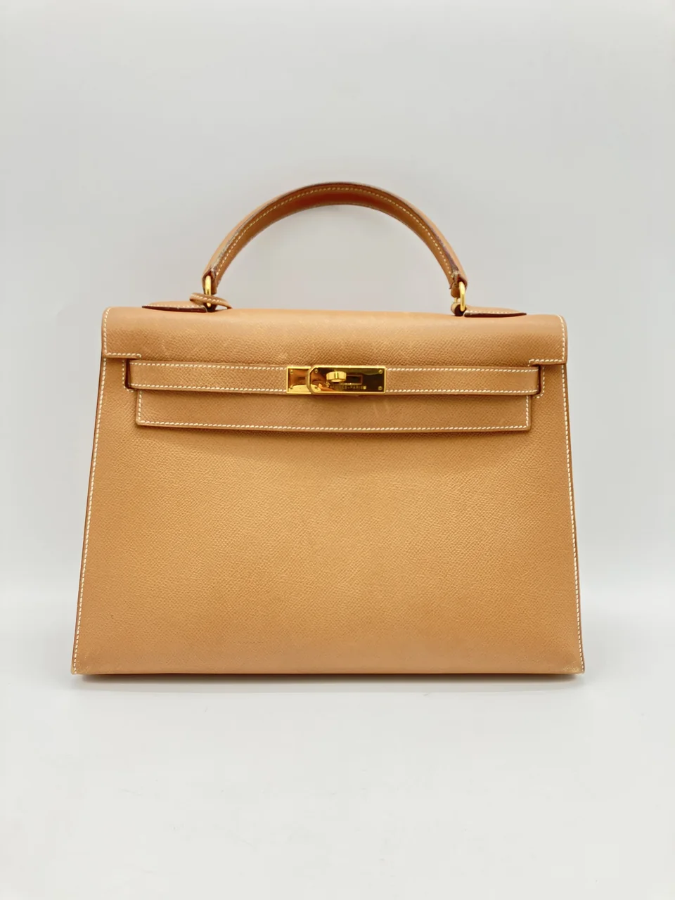 HERMES KELLY 32 (COURCHEVEL, NATURAL, ○W STAMP) view 3