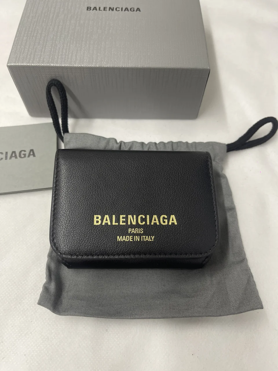 BALENCIAGA TRIFOLD WALLET (BLACK) view 3