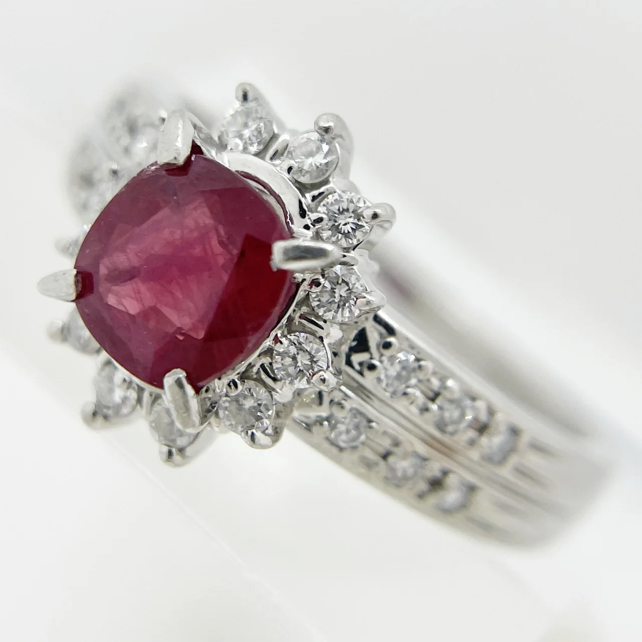 PT900 RUBY RING R1.09CTS FD0.26CT 6.4G view 7