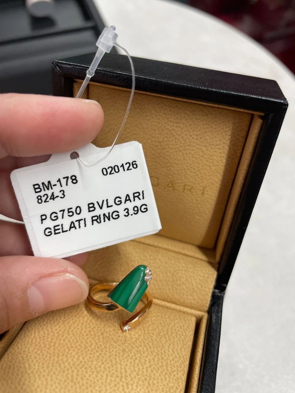 PG750 BVLGARI GELATI RING 3.9G