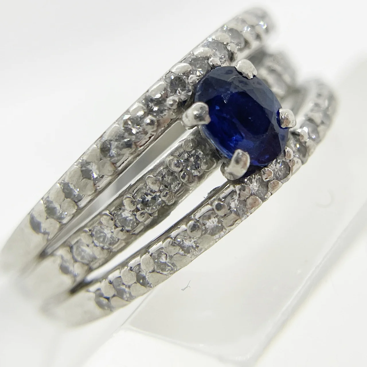 PT900 SAPPHIRE RING S0.42CT FD0.44CT 6.6G hover