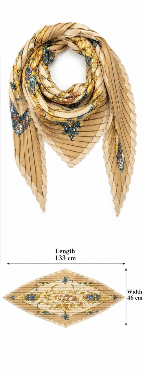 HERMES PLEATED SCARF view 3