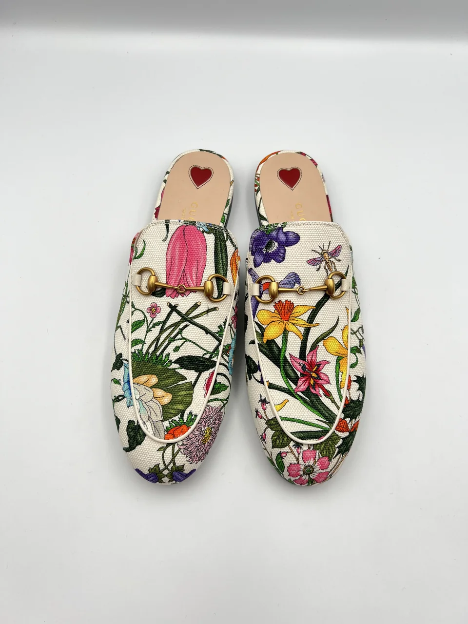 GUCCI FLORAL PRINCETOWN MULES (SIZE 39 1/2) view 2