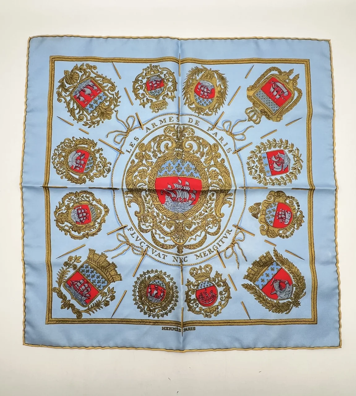 HERMES SCARF (BLUE)