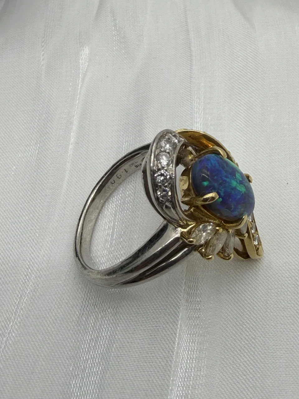 PT900/K18 OPAL RING OP1.90CTS FD0.75CT 11.7G hover
