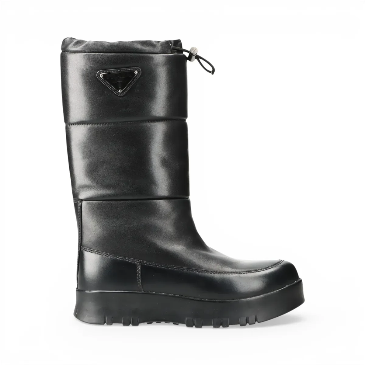 PRADA TRIANGLE LOGO LONG BOOTS view 13