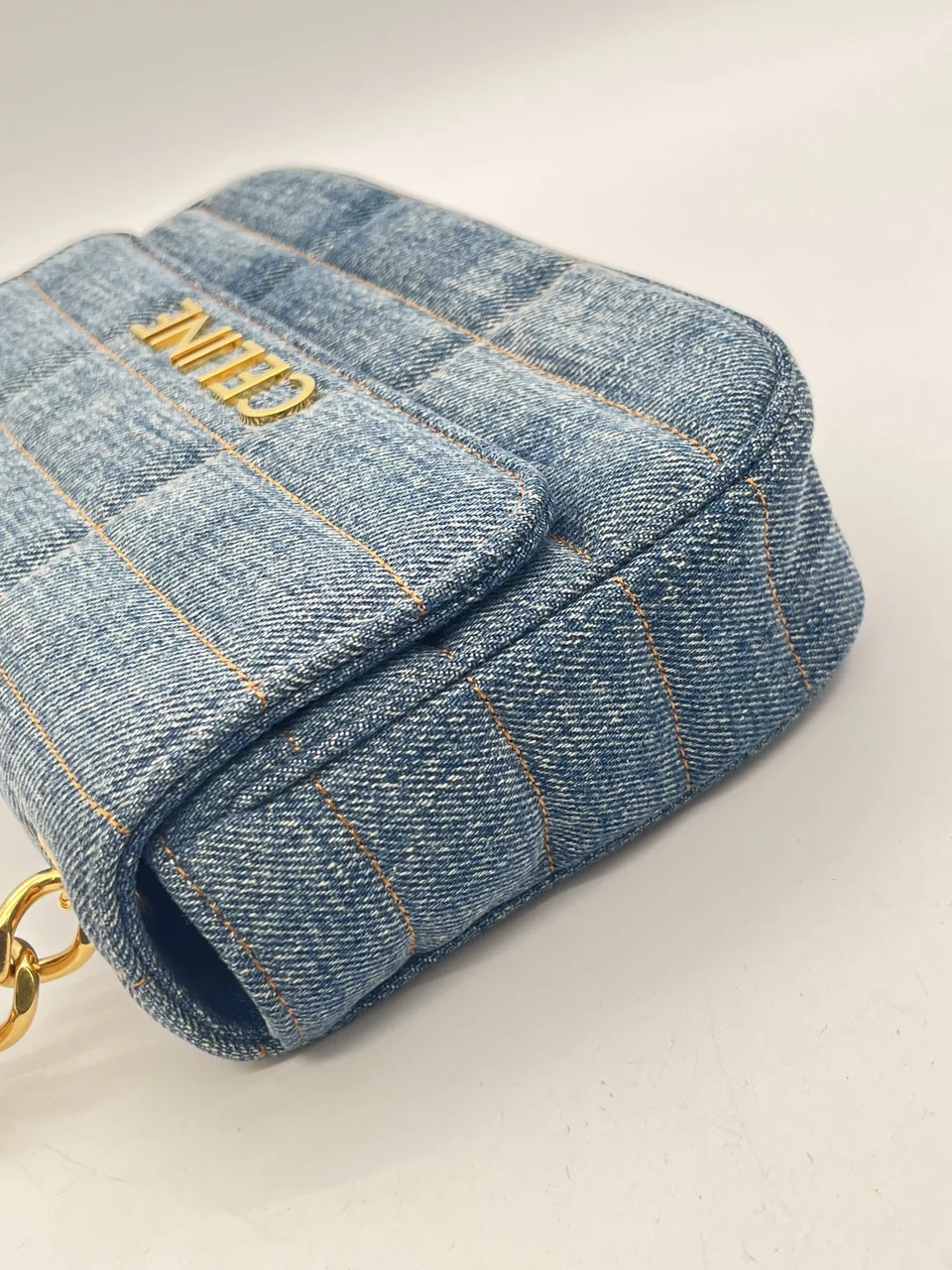 CELINE DENIM CHAIN BAG view 5