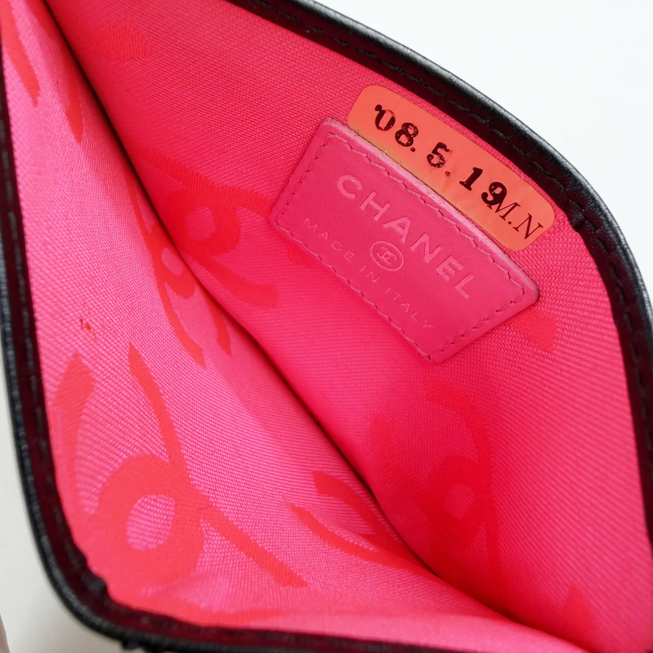 CHANEL CALF SKIN CAMBON CARD CASE view 5