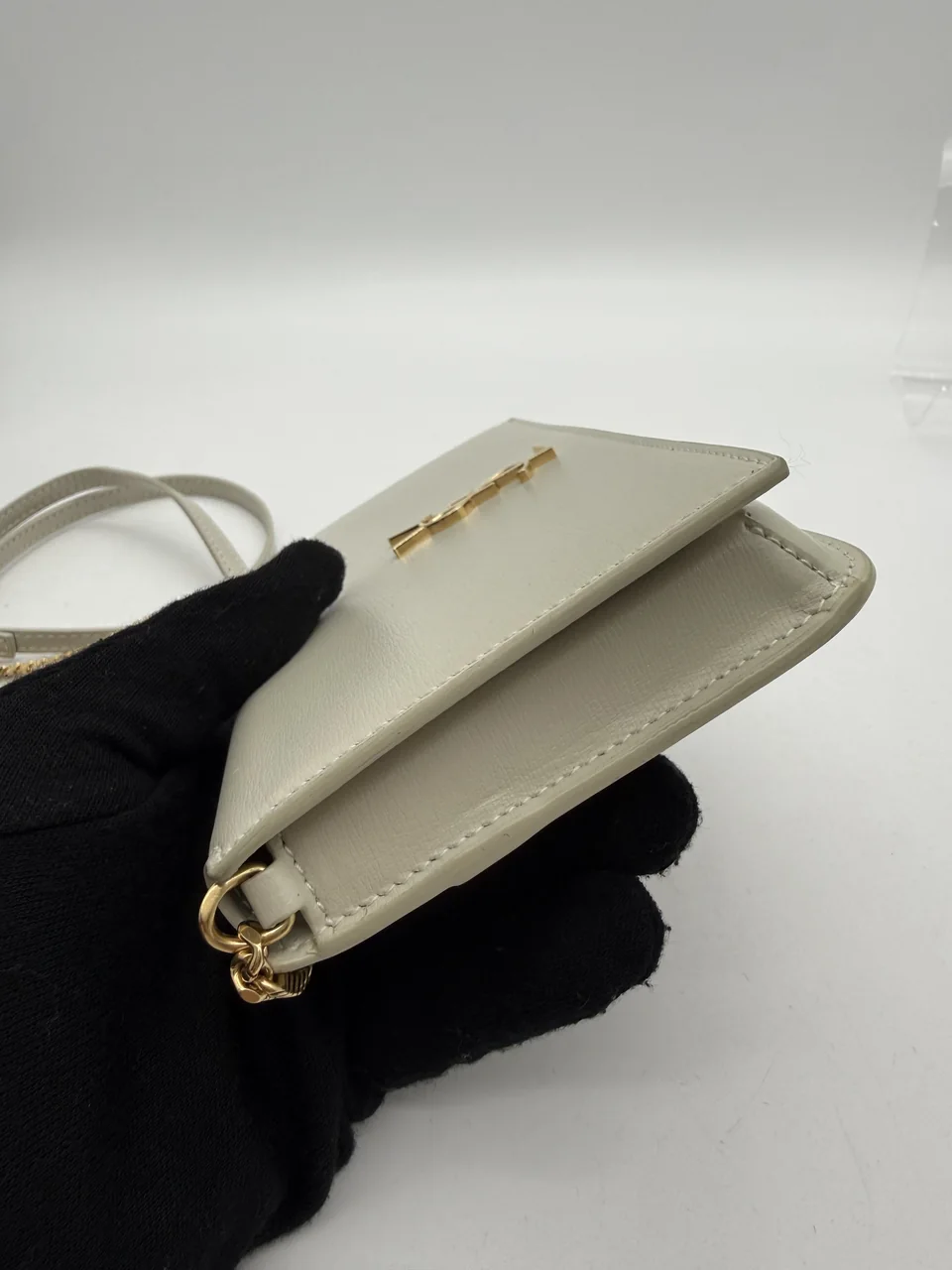 SAINT LAURENT PHONE HOLDER (IVORY) view 12