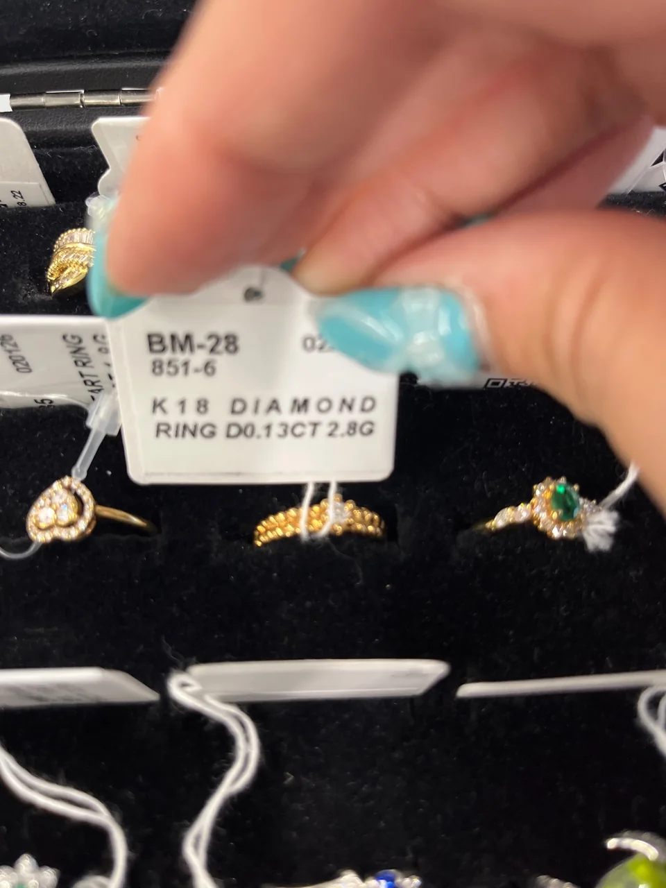 K18 DIAMOND RING D0.13CT 2.8G