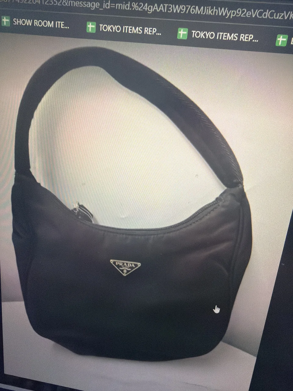 PRADA NYLON HANDBAG (BLACK)