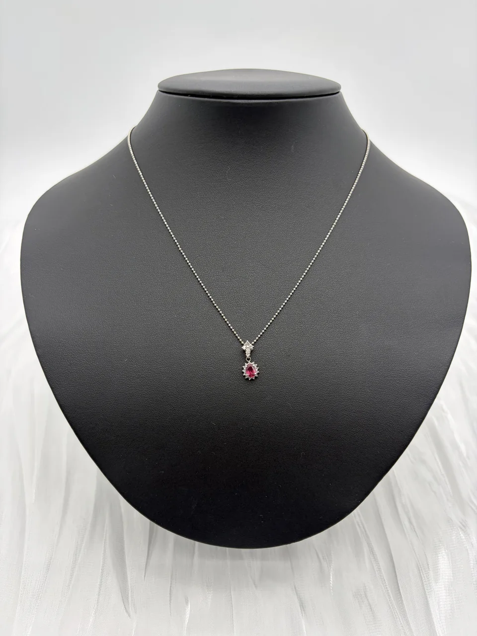 PT850/PT900 RUBY NECKLACE R0.40CT FD0.19CT 3.75G view 6