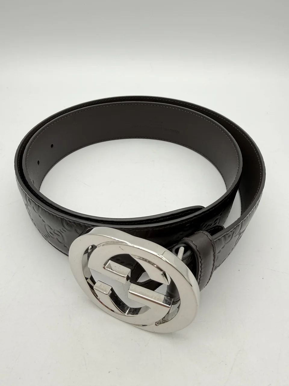 GUCCI INTERLOCKING G BUCKLE BELT (95/38) view 3
