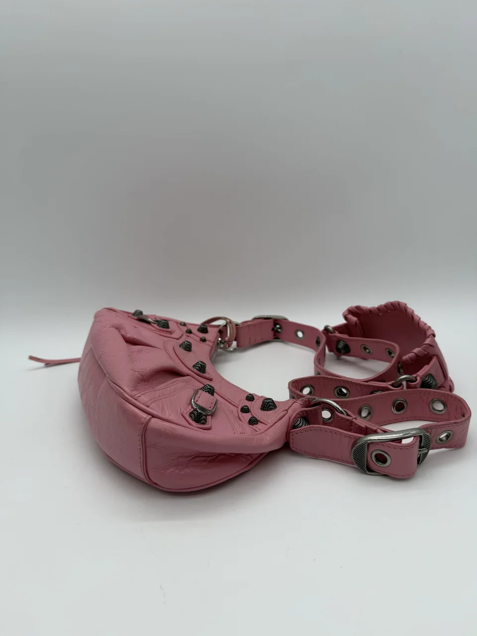 BALENCIAGA LUCA XS SHOULDER BAG (PINK) view 7