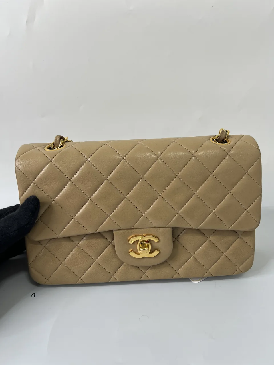 CHANEL LAMB SKIN DOUBLE FLAP view 7