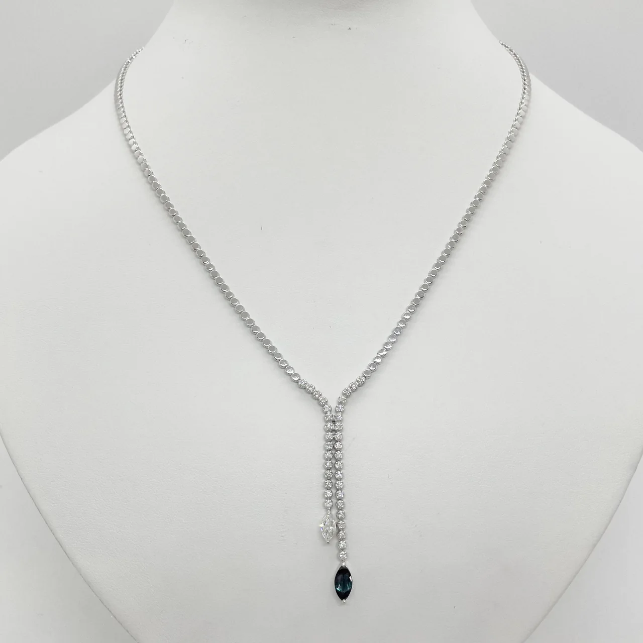 K18/PT900 ALEXANDRITE NECKLACE AX0.70CT D0.30CT FD0.39CT 13.7G hover