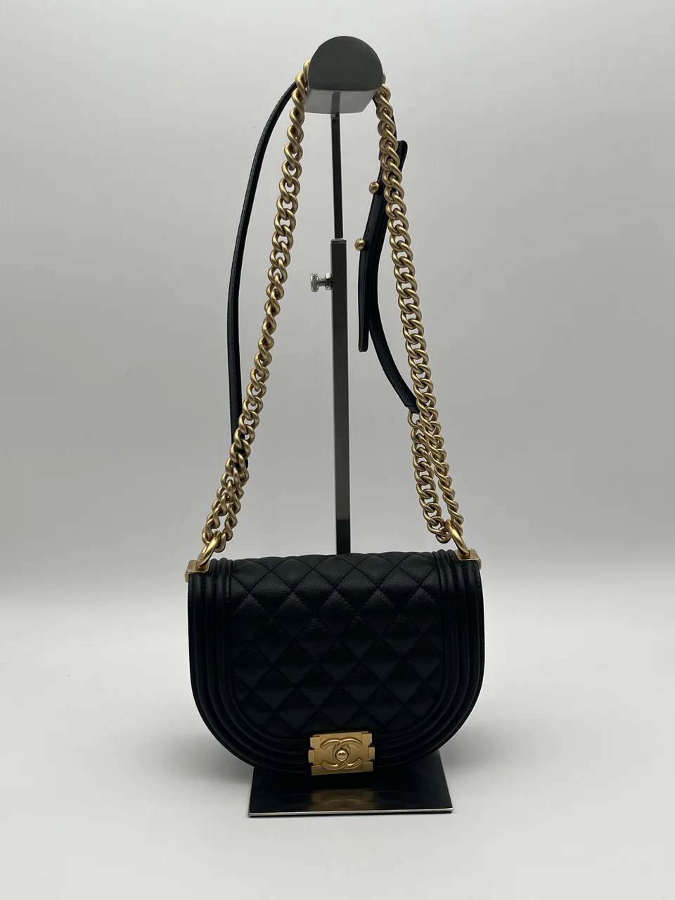 CHANEL CAVIAR LE BOY MESSENGER BAG