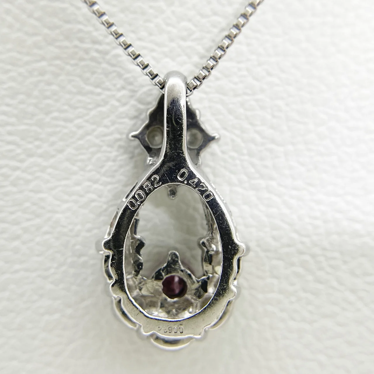 PT850/900 DIAMOND NECKLACE D0.082CT FD0.42CT 3.6G view 4