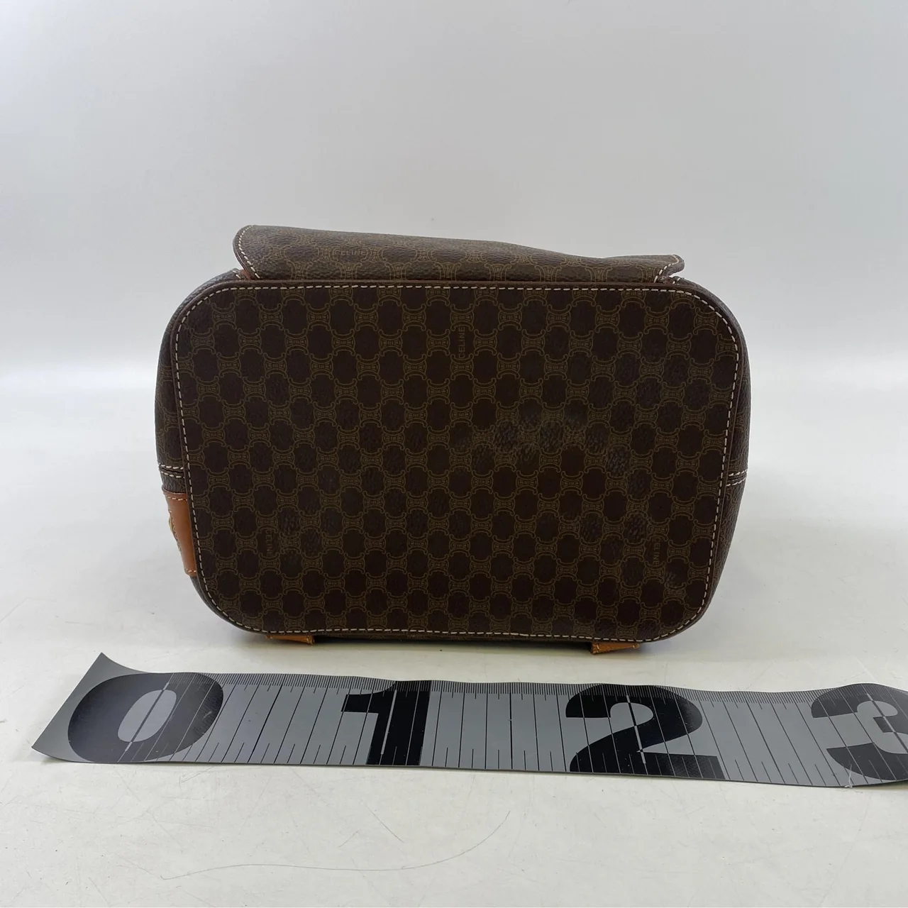 CELINE MACADAM BACKPACK (BROWN) view 8