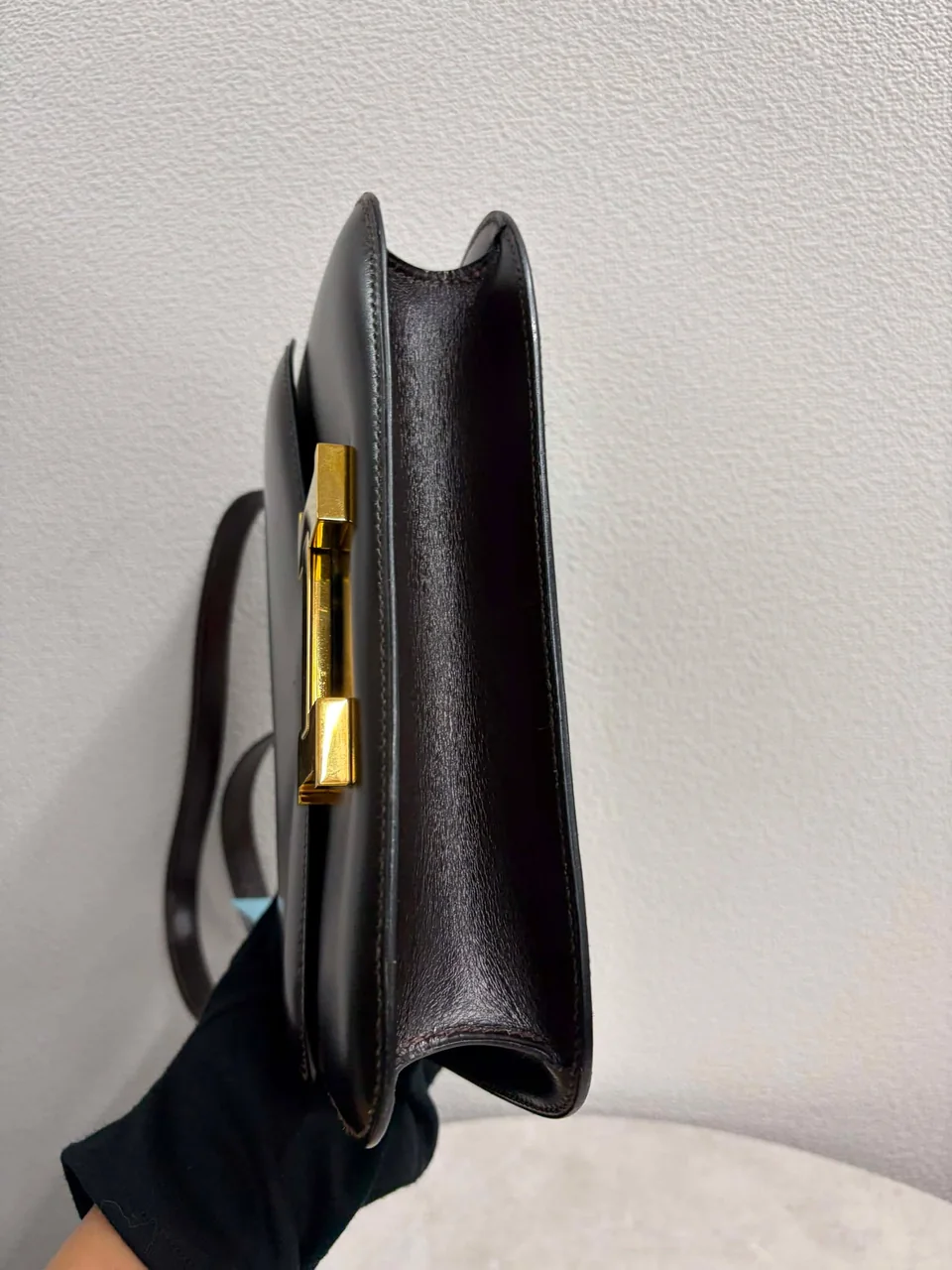 HERMES CONSTANCE 24 (BOX CALF, BROWN, ○R STAMP) view 8