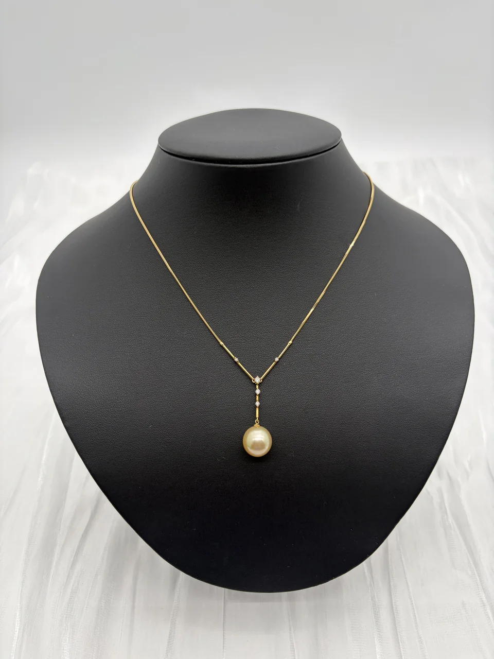 K18 PEARL NECKLACE 11.6MM FD0.13CT 6.8G