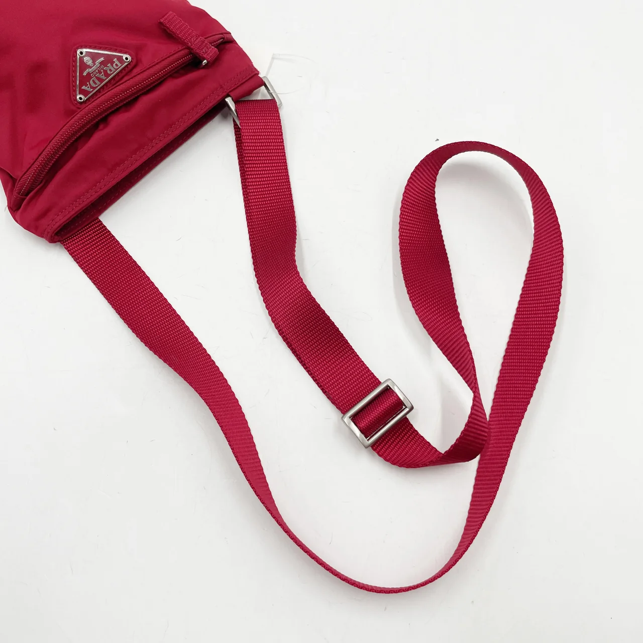 PRADA NYLON SHOULDER BAG (PINK) view 6