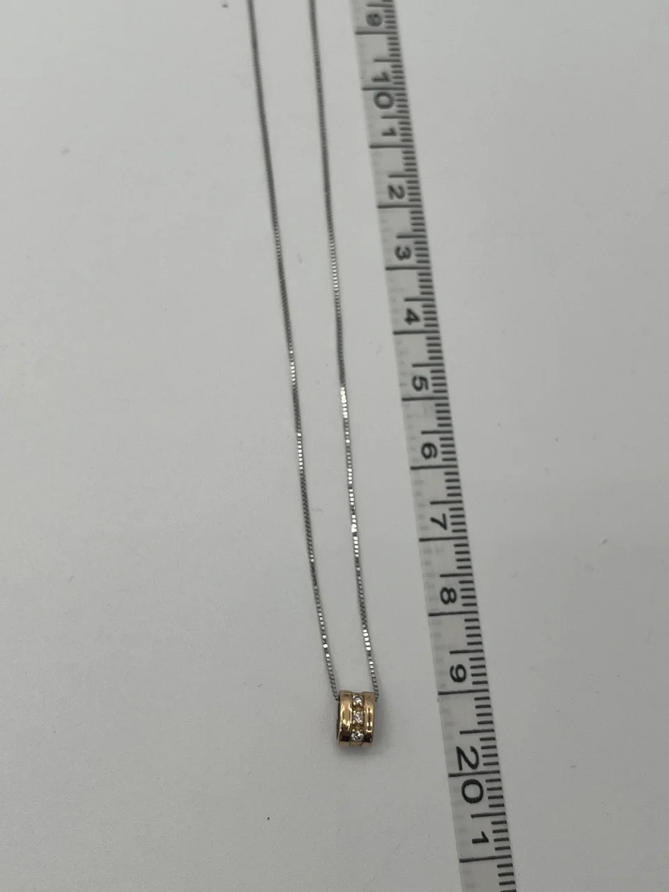 K18/PT900/K18WG DIAMOND NECKLACE FD0.07CT 1.5G 40CM view 6
