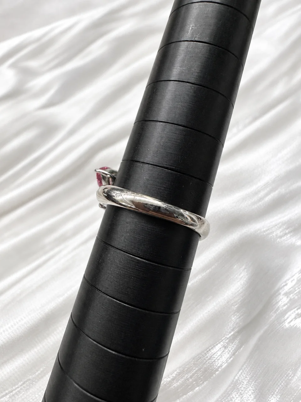 PT900 PADPARADSCHA SAPPHIRE RING S0.84 S0.62 D0.15 8.2G /CERT view 4