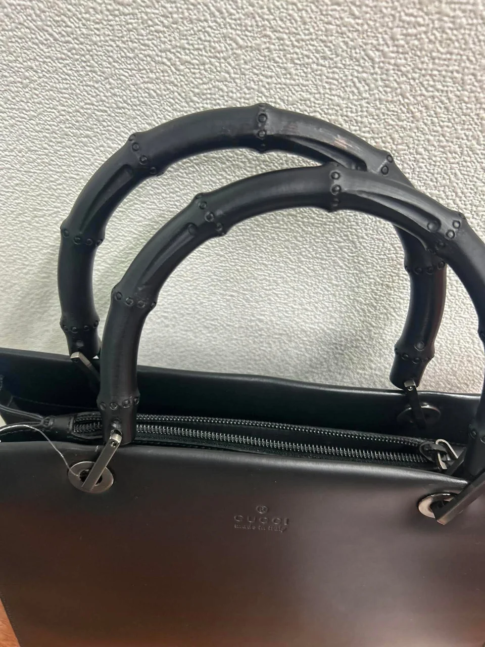 GUCCI BAMBOO TOTE BAG (BLACK) view 9