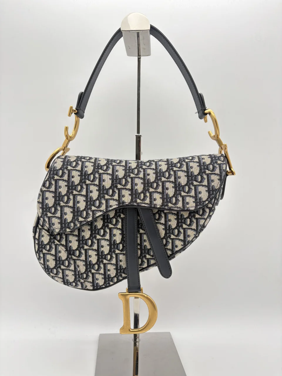 DIOR OBLIQUE SADDLE BAG (NAVY) view 10