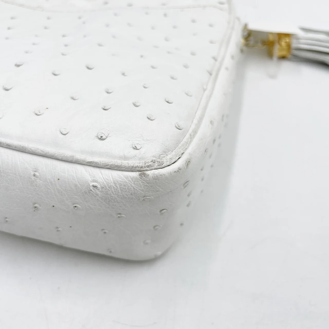 CHANEL OSTRICH CHAIN SHOULDER BAG (5 SERIAL CODE) view 5