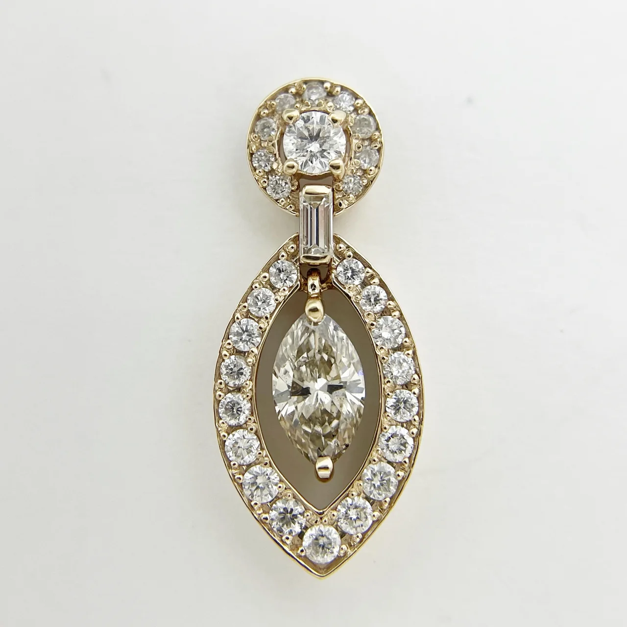 K18 DIAMOND PENDANT D0.444CT FD0.41CT 1.8G