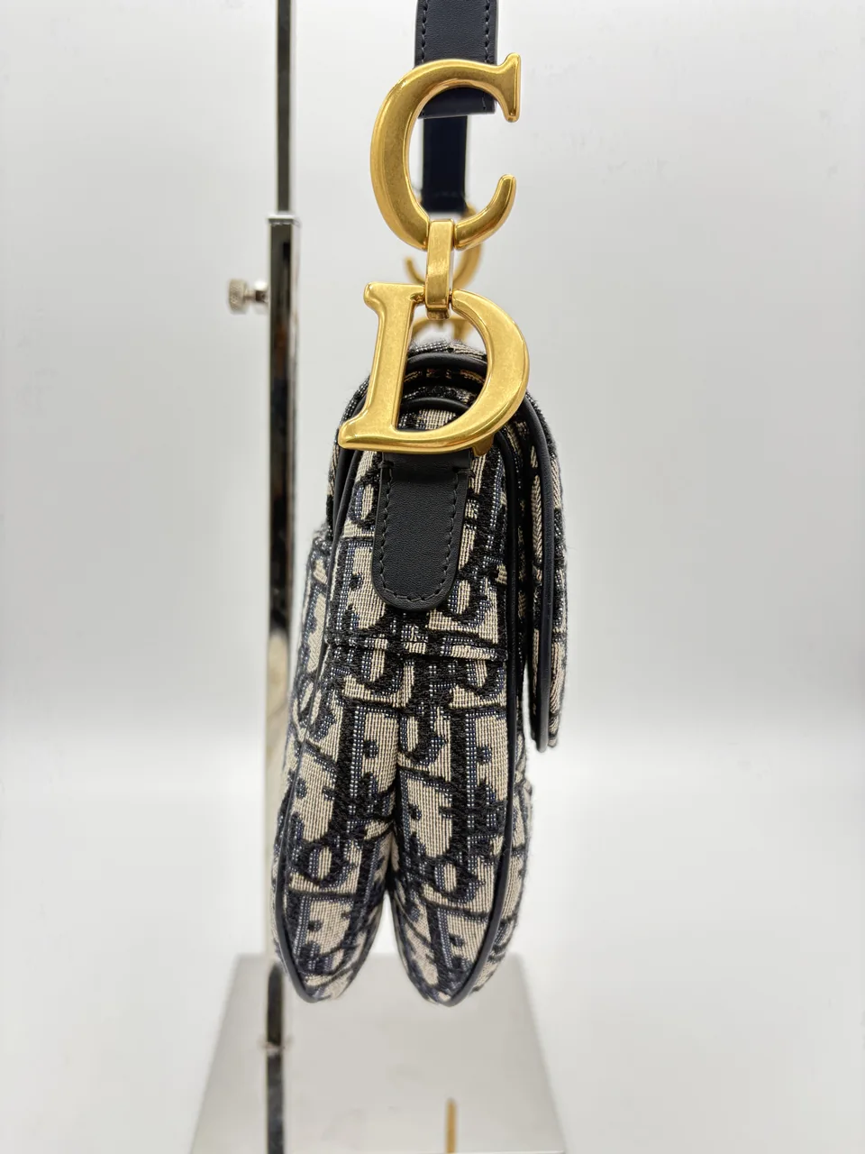 DIOR OBLIQUE SADDLE BAG (NAVY) view 6