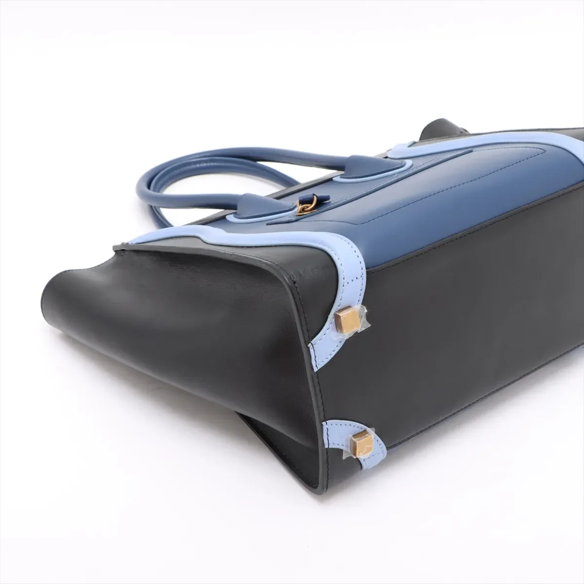 CELINE LUGGAGE MINI SHOPPER (BLACK/BLUE) view 4