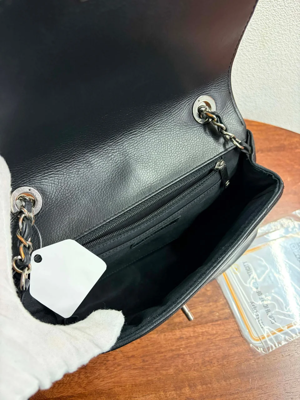 CHANEL CAVIAR CHEVRON SHOULDER BAG view 4