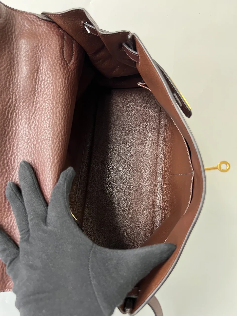 HERMES KELLY 35 (TAURILLON, BROWN, □A STAMP) view 12