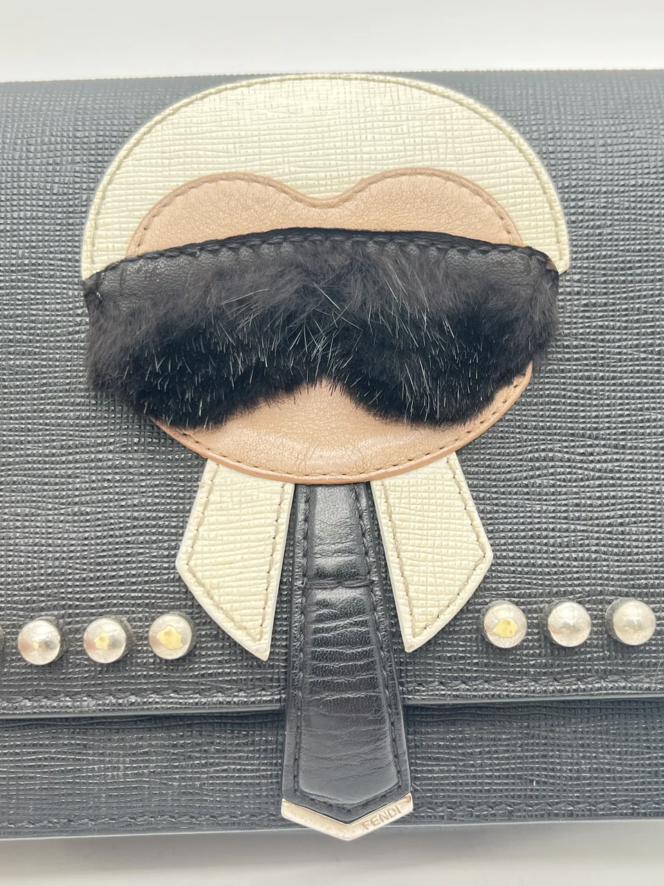 FENDI KARLITO KARL LAGERFELD SHOULDER BAG (BLACK) view 7