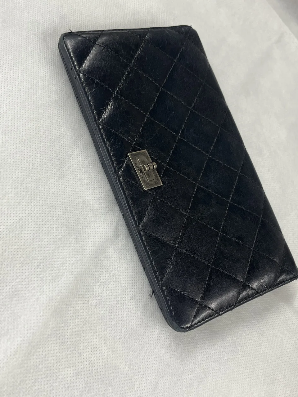 CHANEL CALF SKIN 2.55 LONG WALLET view 5