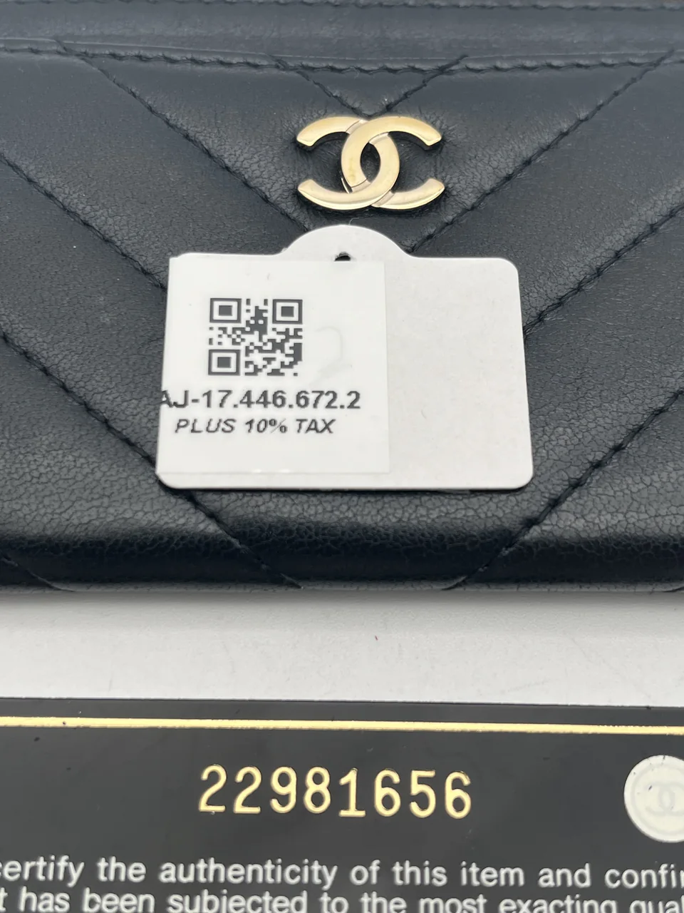 CHANEL CHEVRON CARD CASE view 3