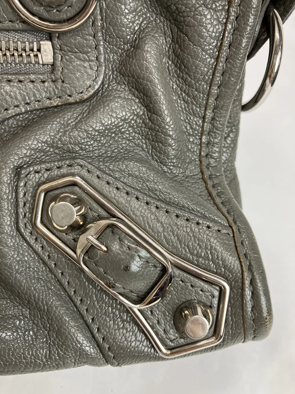 BALENCIAGA NEO CITY TWO-WAY MINI BAG (GRAY) view 16