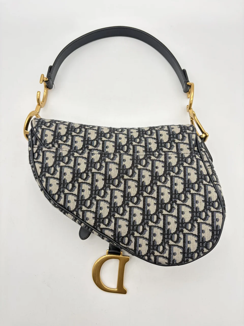 DIOR OBLIQUE SADDLE BAG (NAVY) view 4