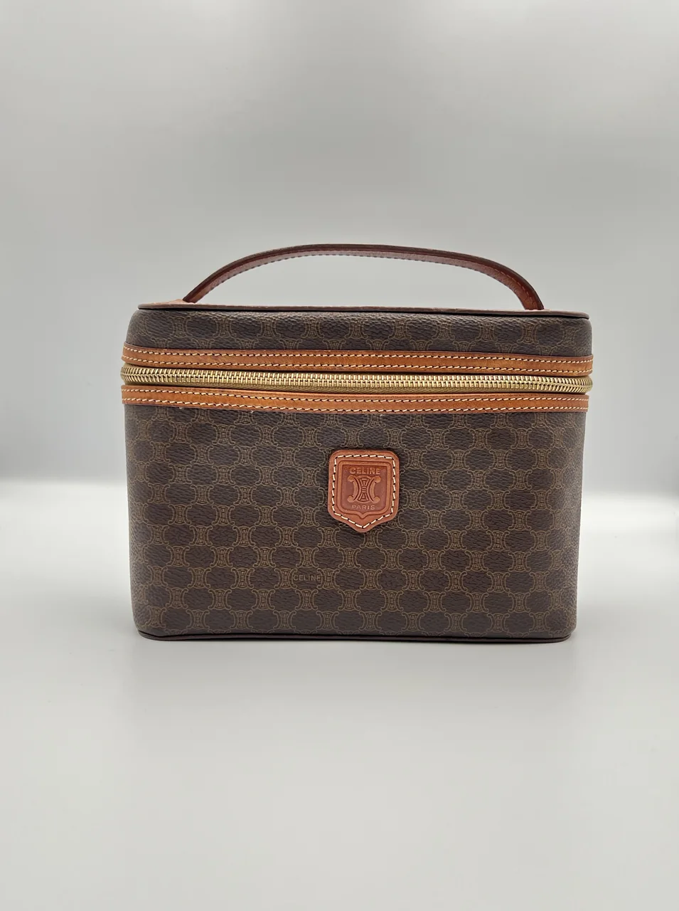 CELINE MACADAM VANITY BAG (BROWN)