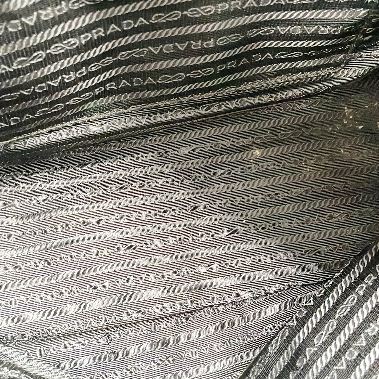 PRADA NYLON CHAIN TOTE BAG (BLACK) view 11
