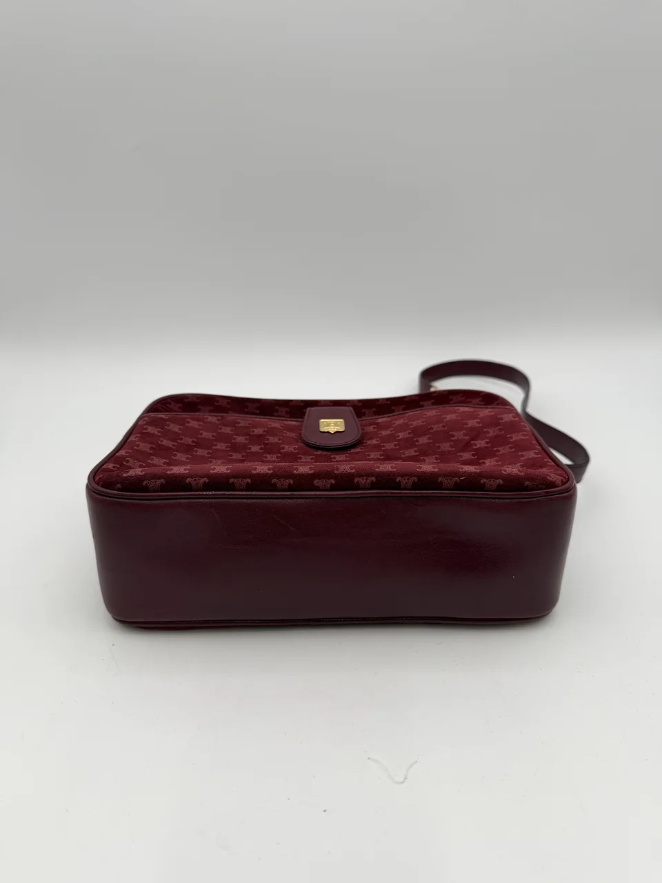 CELINE MACADAM SHOULDER BAG (BORDEAUX) view 5